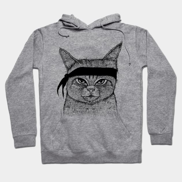 Bandit Cat Hoodie by msmart